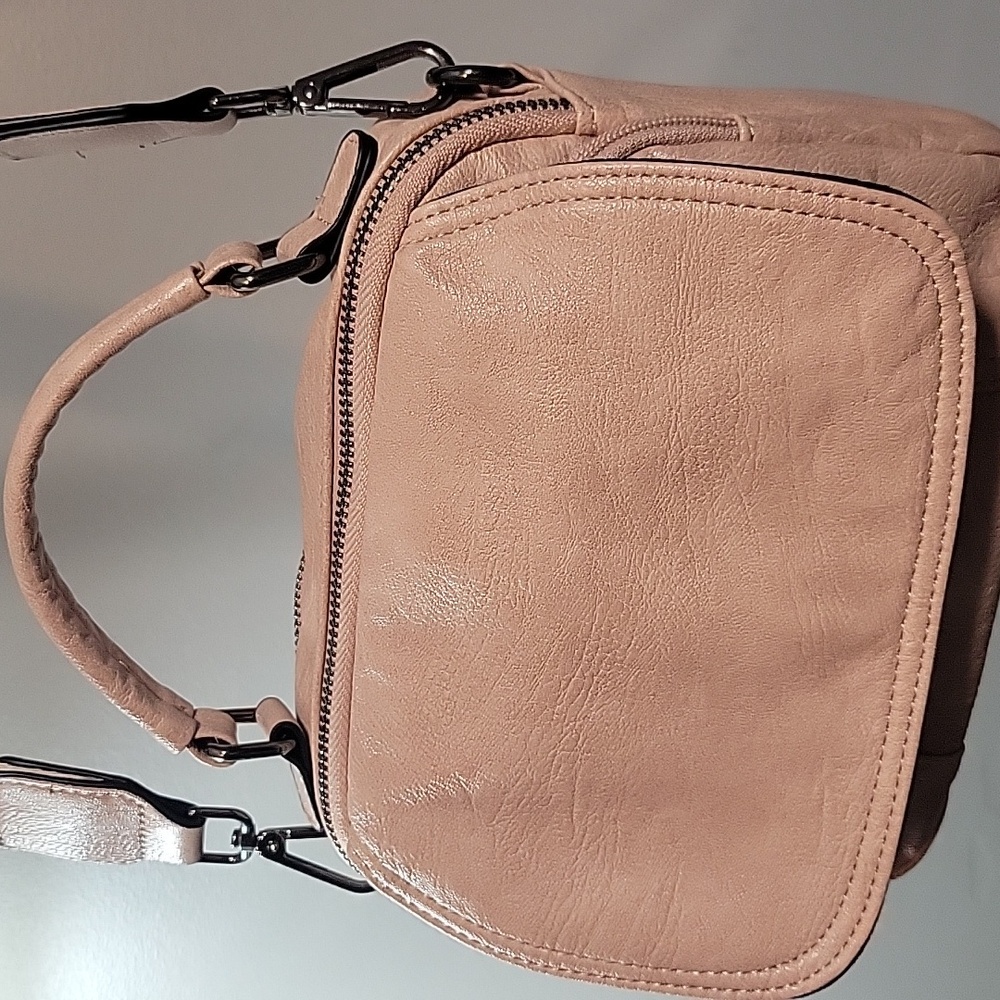 Stylish Beige Crossbody Bag With Guitar Strap - Picture 2 of 5
